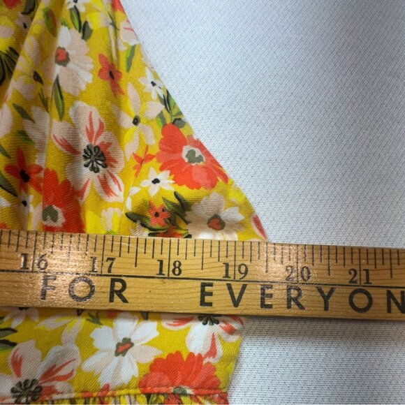 Arizona Jean Co. Womens Floral Midi Maxi Sundress XXL Yellow Asymmetrical Summer - Picture 9 of 16
